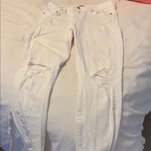 Citizen white distressed jeans